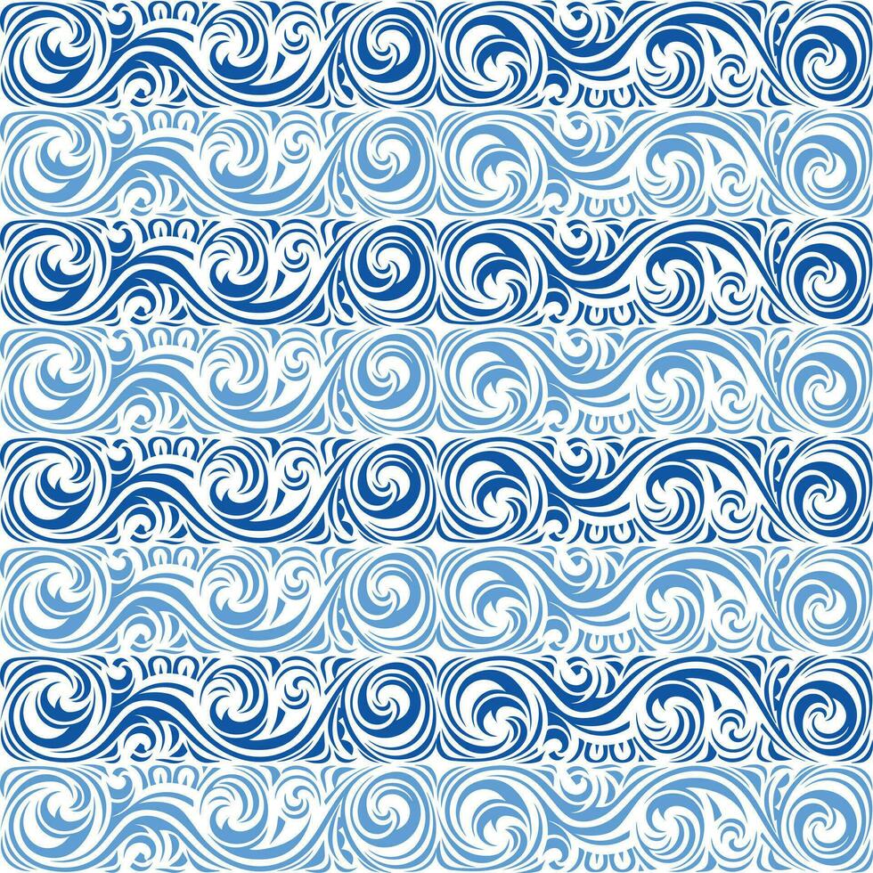 klassiek wit en blauw abstract monochromatisch ontwerp naadloos patronen. grafisch modern patroon. vector
