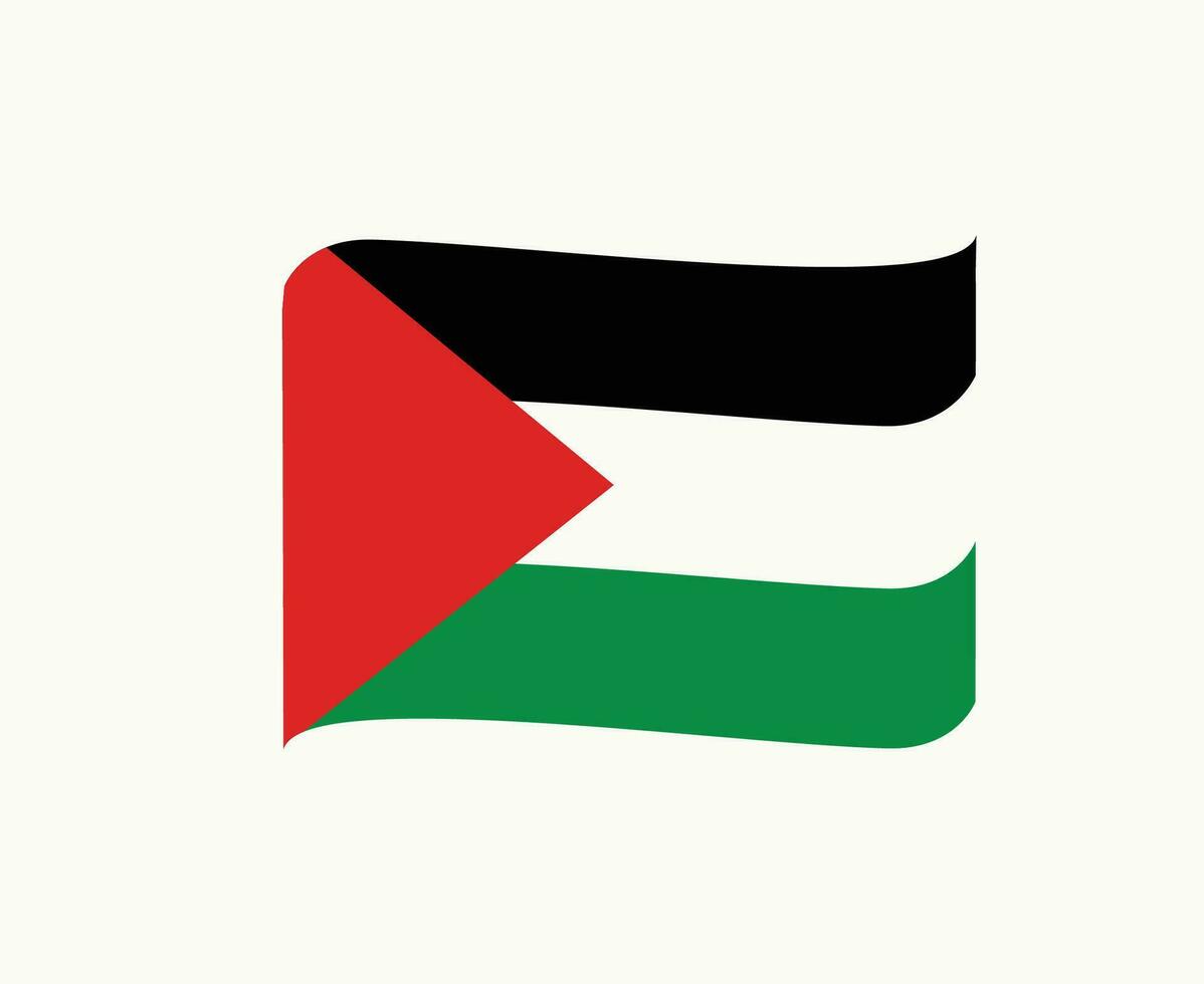 Palestina vlag embleem lint midden- oosten- land icoon vector illustratie abstract ontwerp element