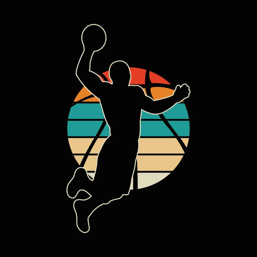 basketbal vector t overhemd ontwerp.