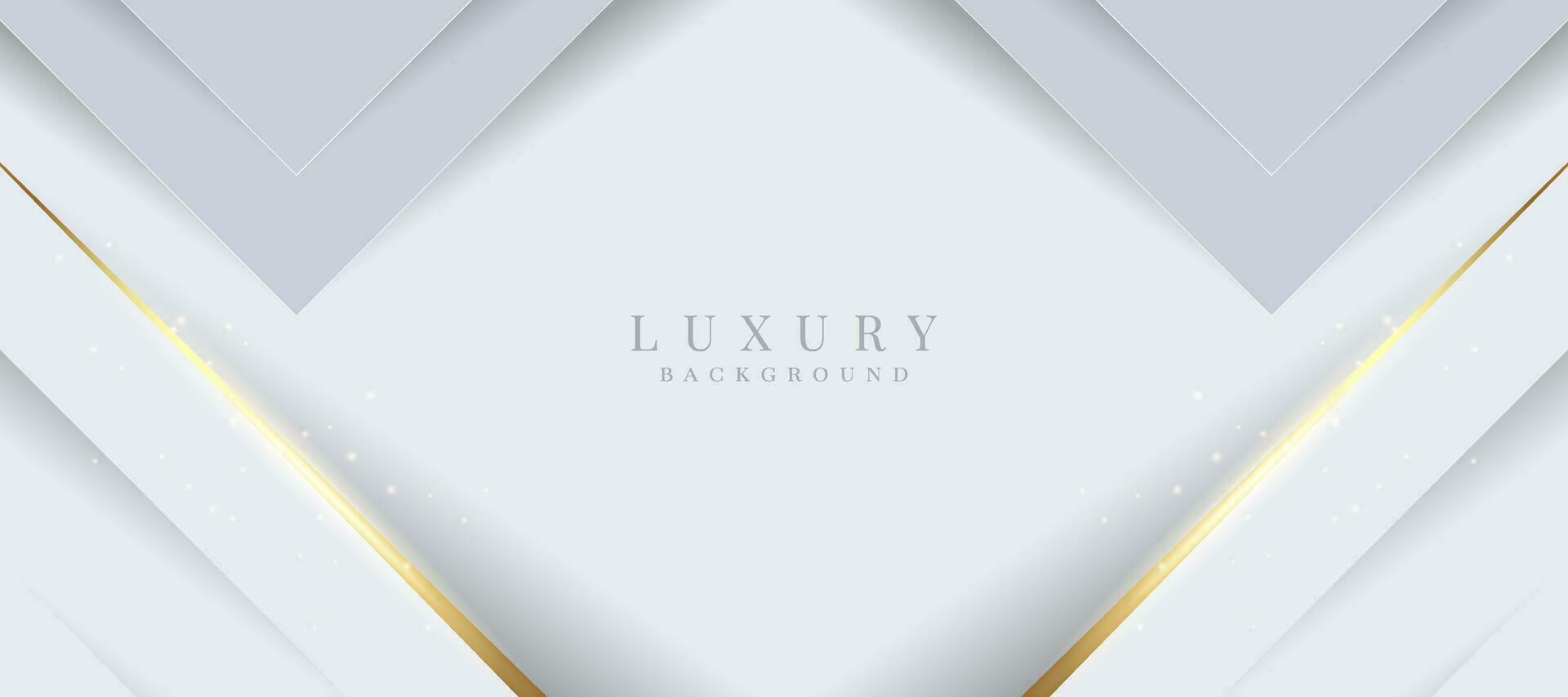 elegant abstract achtergrond met glimmend goud en zilver lijnen. wit luxe achtergrond vector