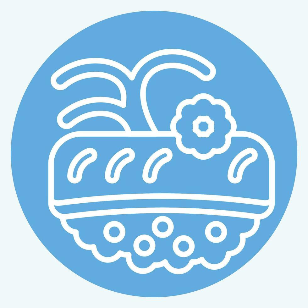 icoon ik. verwant naar sushi symbool. blauw ogen stijl. gemakkelijk ontwerp bewerkbaar. gemakkelijk illustratie vector