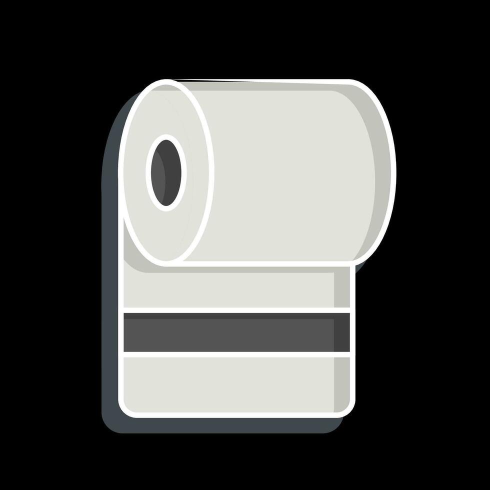 icoon toilet papier. verwant naar schoonmaak symbool. glanzend stijl. gemakkelijk ontwerp bewerkbaar. gemakkelijk illustratie vector