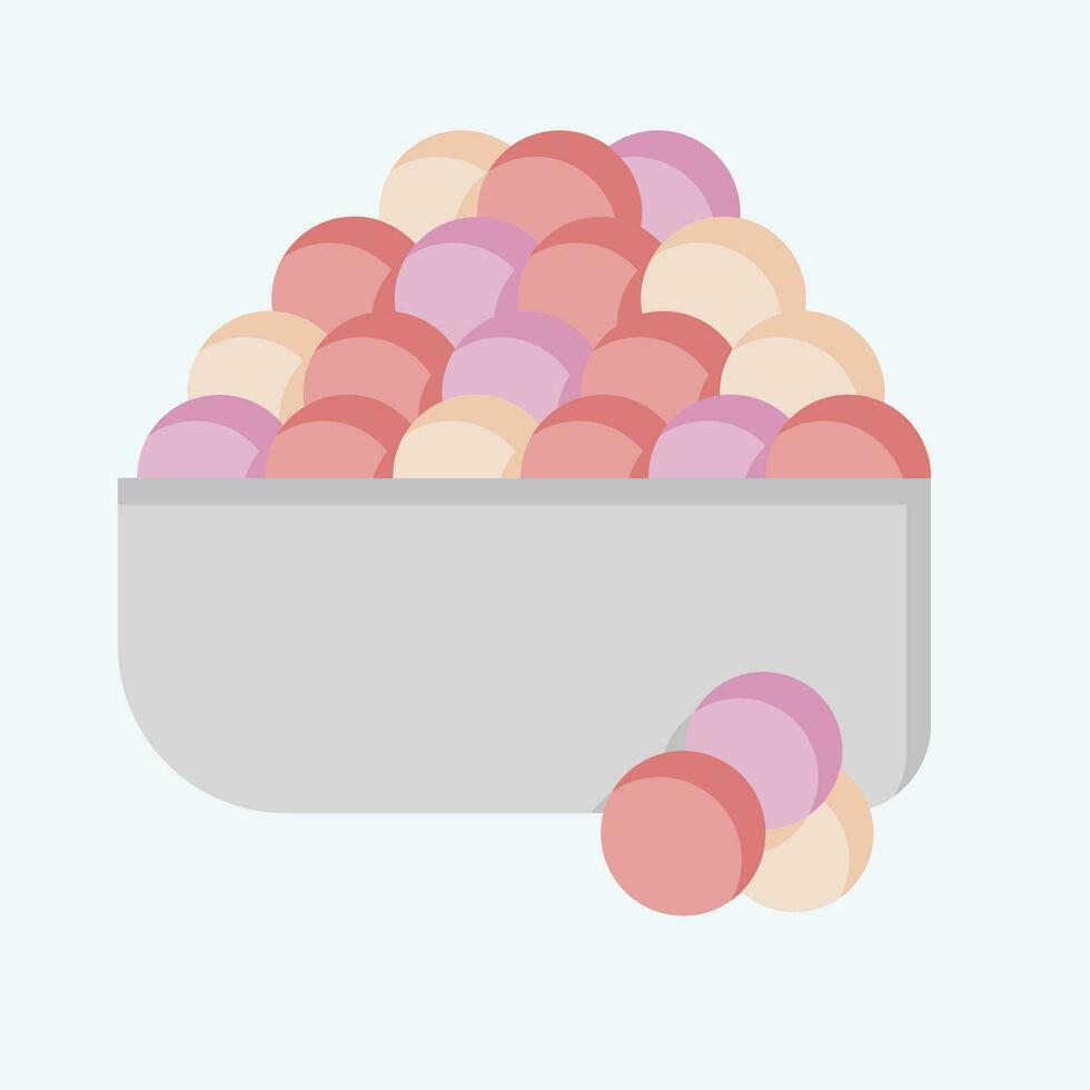 icoon ikura. verwant naar sushi symbool. vlak stijl. gemakkelijk ontwerp bewerkbaar. gemakkelijk illustratie vector