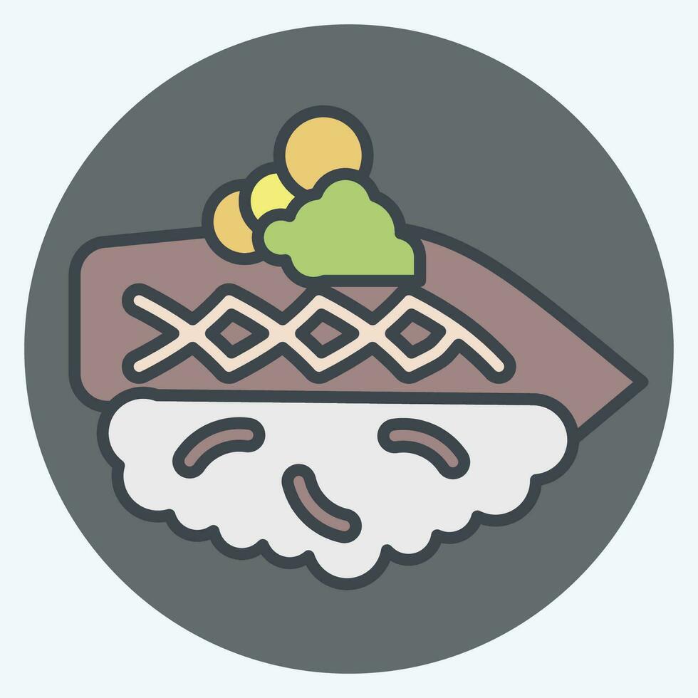 icoon kohada. verwant naar sushi symbool. kleur maat stijl. gemakkelijk ontwerp bewerkbaar. gemakkelijk illustratie vector