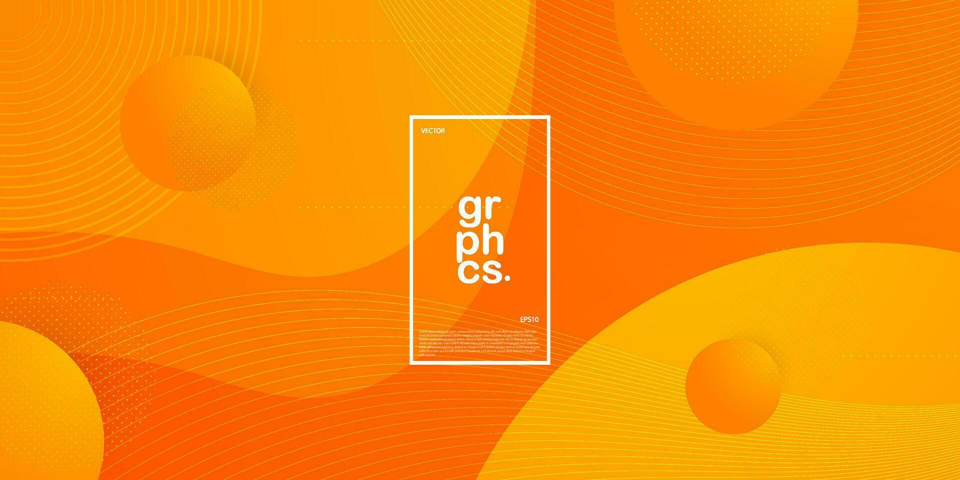 abstract meetkundig kleurrijk oranje achtergrond met golvend vloeistof vormen met gemakkelijk patroon. helder oranje achtergrond ontwerp. koel en modern concept. eps10 vector