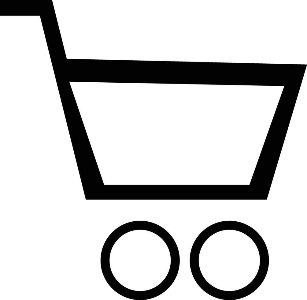 boodschappen doen kar lijn kunst icoon voor apps en websites. trolley lineair vlak zwart wit symbool het dossier. bewerkbare beroerte .vector vector