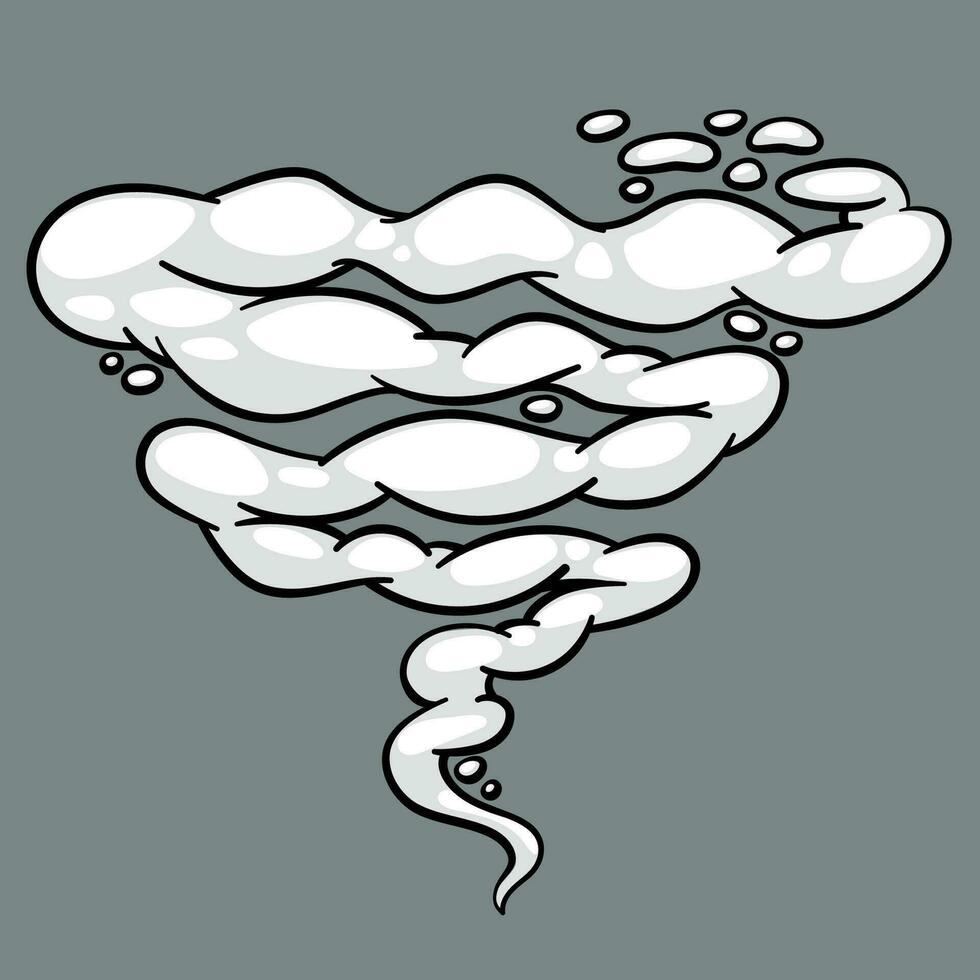 grappig wolk of rook, tekenfilm vector beweging Effecten, en explosies geïsoleerd Aan grijs achtergrond. vector illustratie