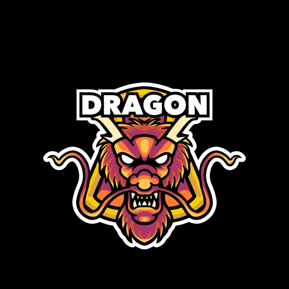 draak mascotte logo ontwerp voor gaming en sport vector