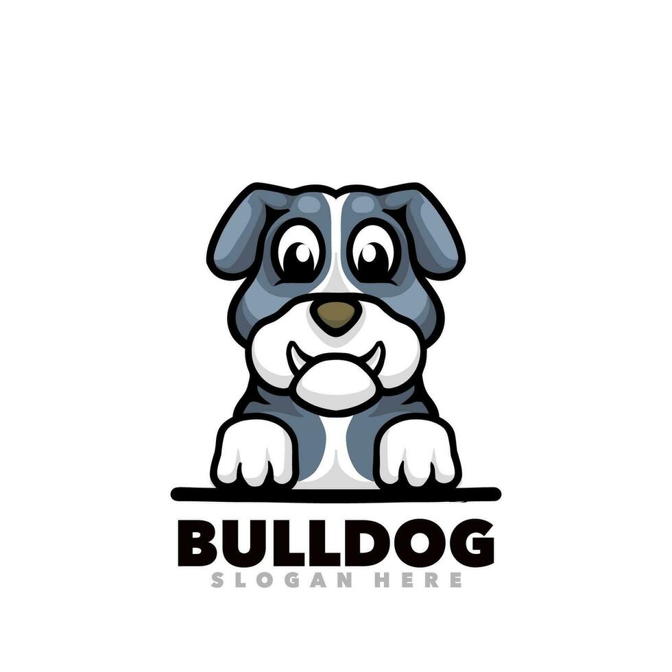 bulldog mascotte tekenfilm logo vector