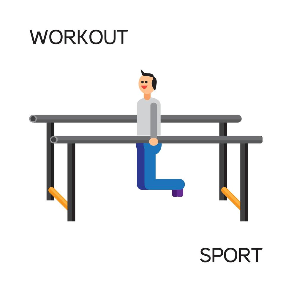 sportman met sportuitrusting voor straattraining vector