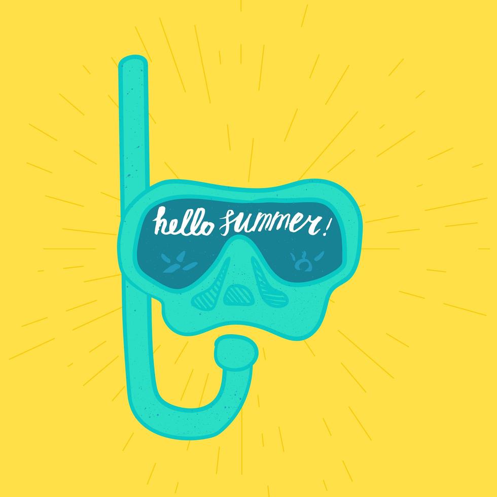 hallo zomer belettering vector