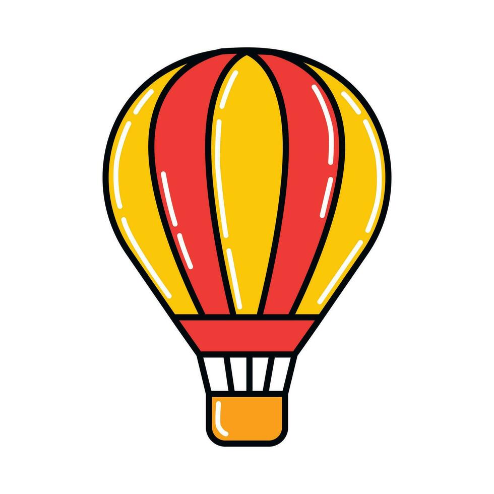 heet lucht ballon icoon illustratie vector