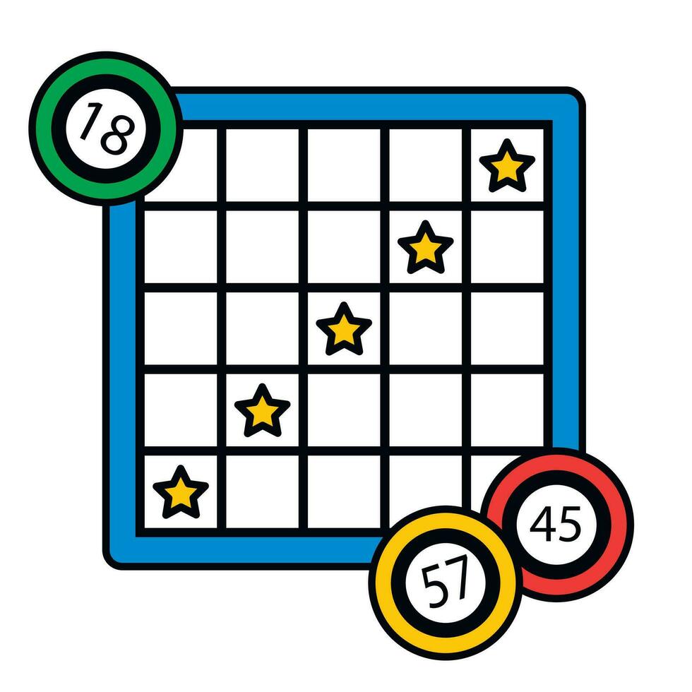 bingo icoon. gemakkelijk element vector illustratie Aan wit achtergrond.