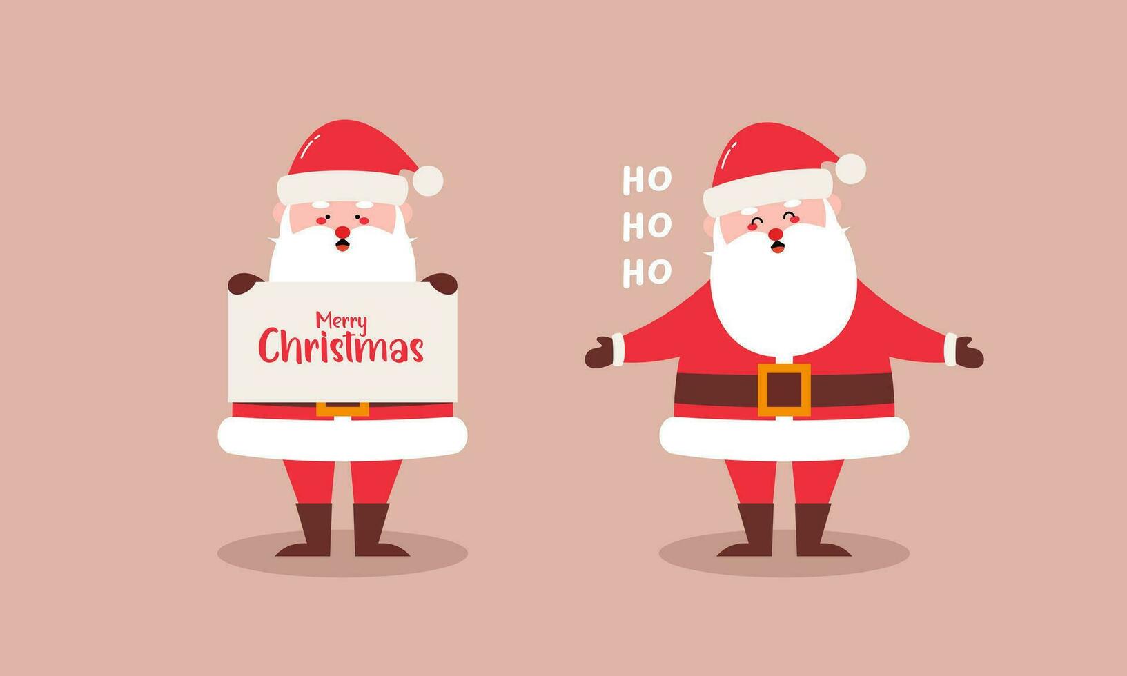 hand- getrokken verzameling van de kerstman claus voor Kerstmis vakantie karakter illustratie vector