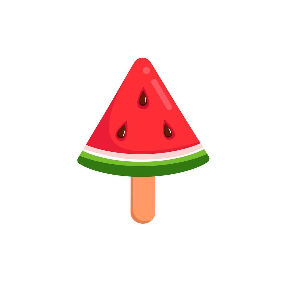 watermeloen ijslolly Aan wit achtergrond.vector illustratie. vector