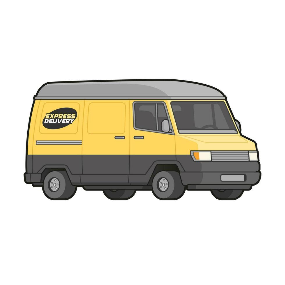 vector illustratie van een uitdrukken levering auto. voertuig vervoer geïsoleerd.