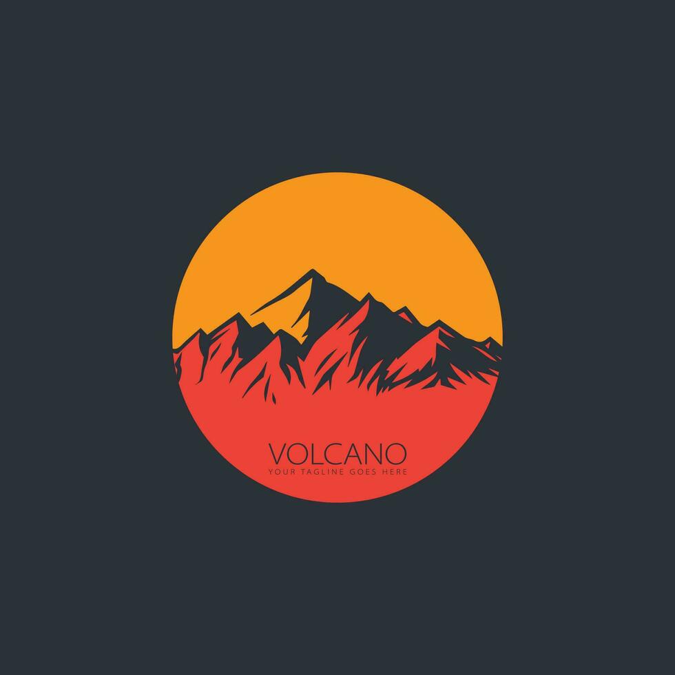 vulkaan logo vector