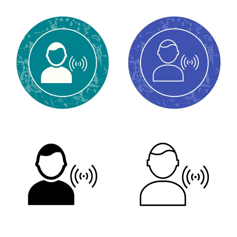 uniek signaal Aan gebruiker vector icoon