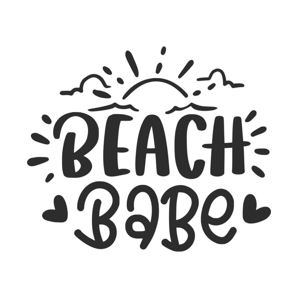 hand- getrokken belettering composities over zomer. grappig seizoen slogans. geïsoleerd schoonschrift citaten voor reizen bureau, strand feest. Super goed ontwerp voor banier, ansichtkaart, afdrukken of poster. vector