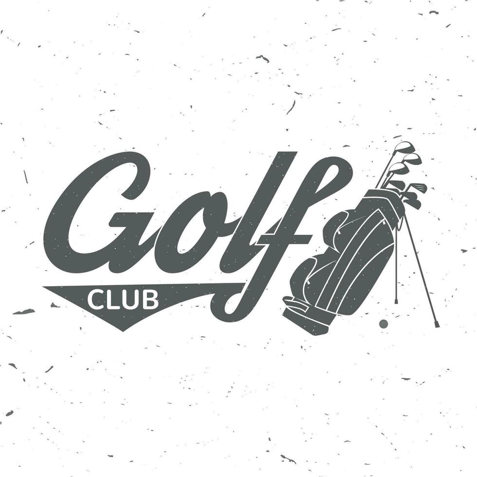 golf club concept met golfen tas. vector