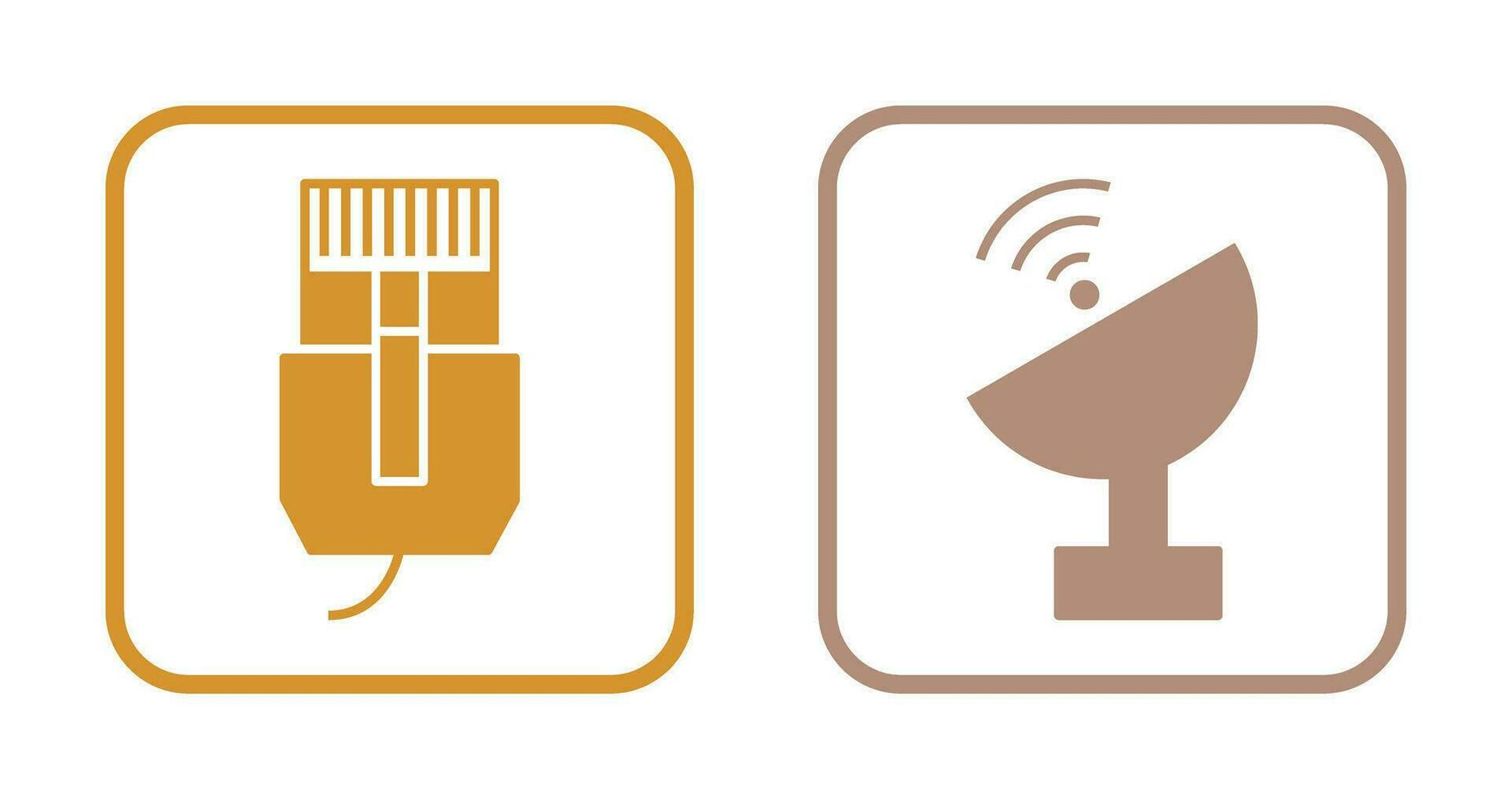 internet kabel en satelliet icoon vector