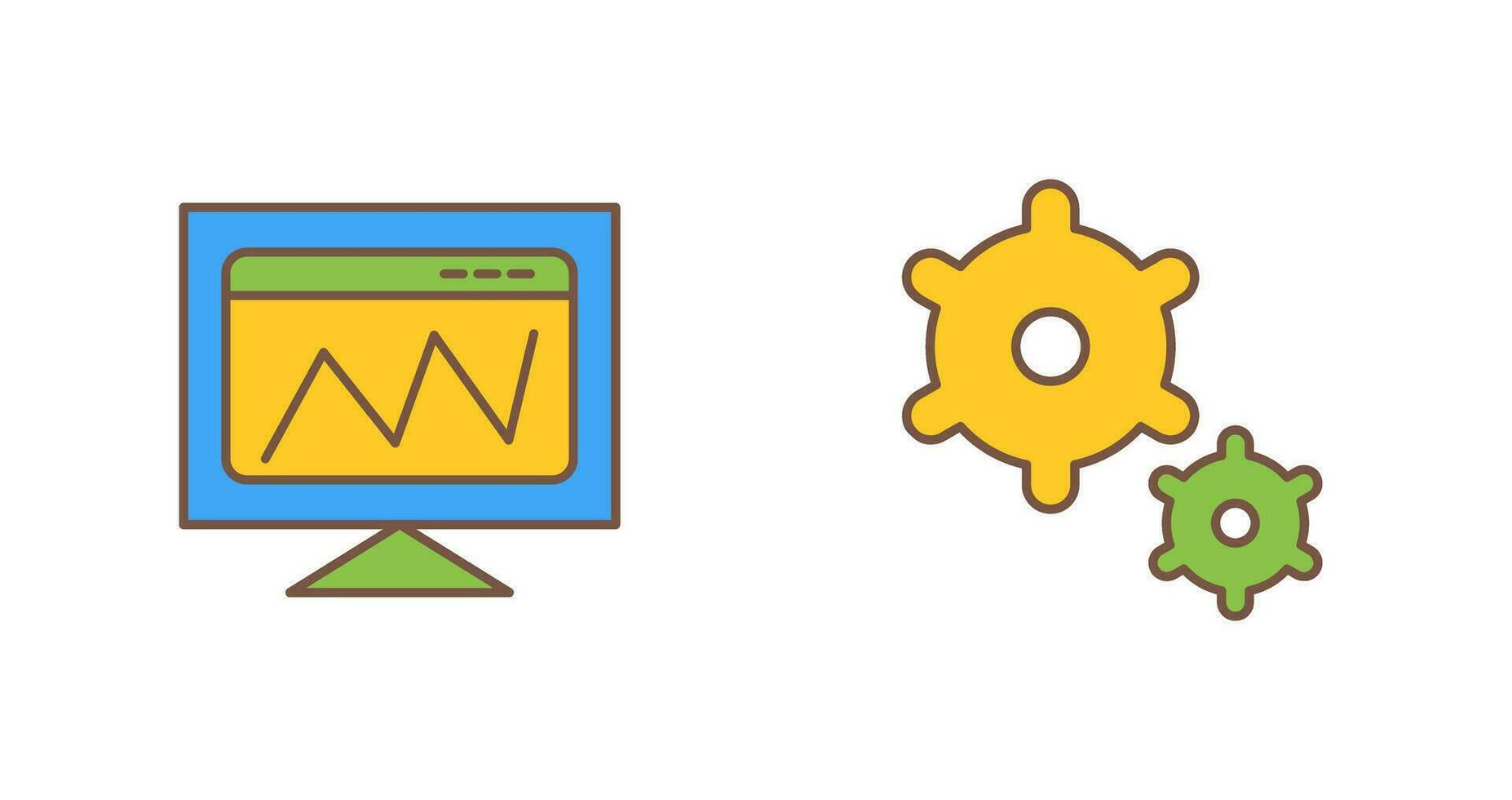 web analyse en voorkeuren icoon vector