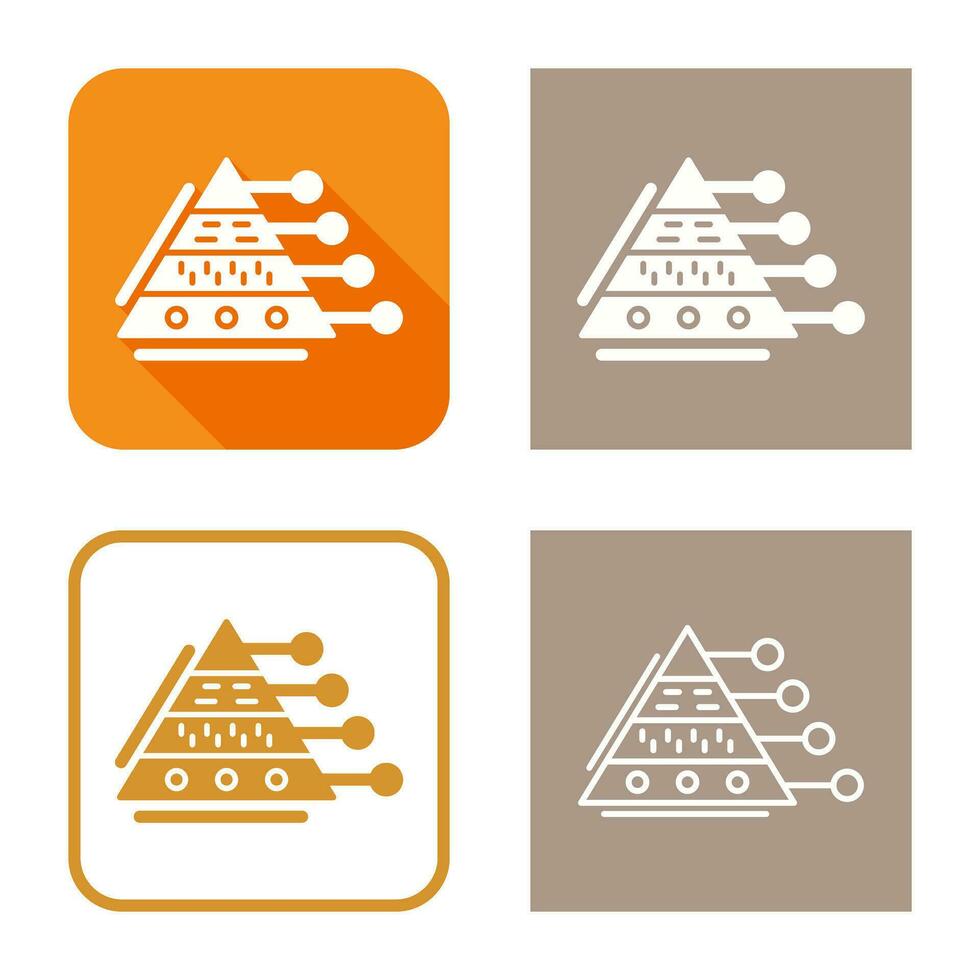 piramide diagram vector icoon