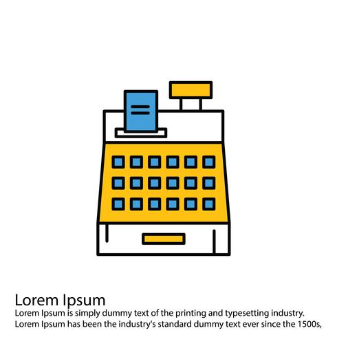 Vector facturering machinepictogram