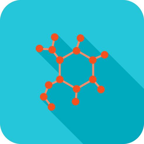 biologie plat meerdere kleuren lange schaduw vector