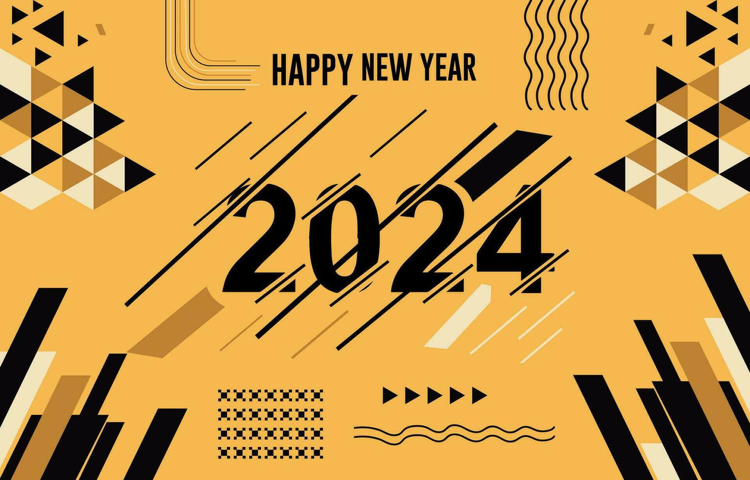 gelukkig nieuw jaar 2024 belettering samenstelling van nieuw jaar vector illustratie tekst ontwerp met modern schoonschrift en donker achtergrond stijl.