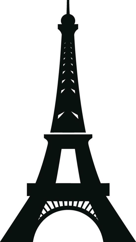 Parijse skylines eiffel toren vector elementen voor stadsgezichten