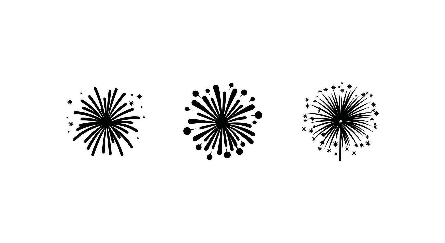 feestelijk vuurwerk kleurrijk vector illustraties van voetzoekers voor evenementen