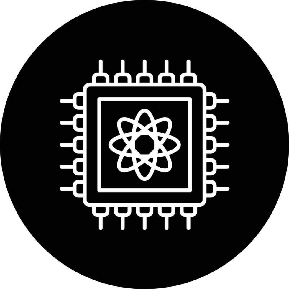 quantum computer vector icoon
