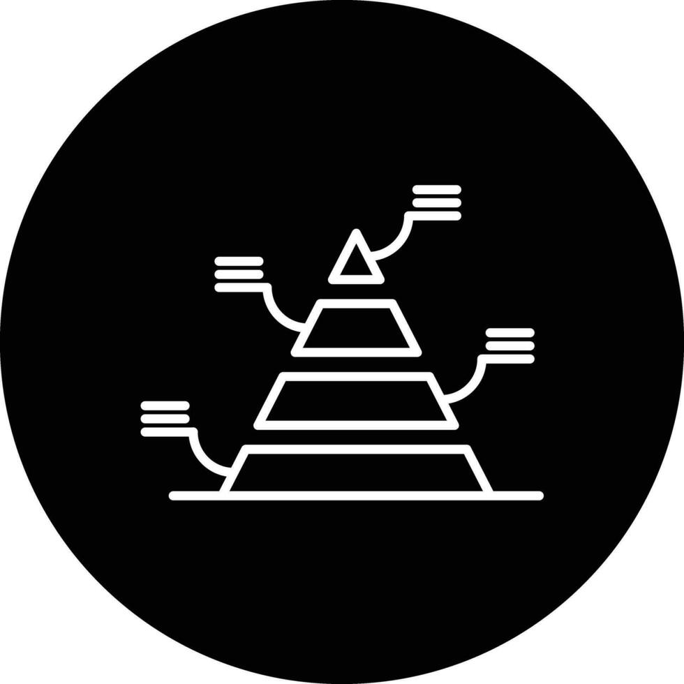 eenvoudig piramide vector icoon