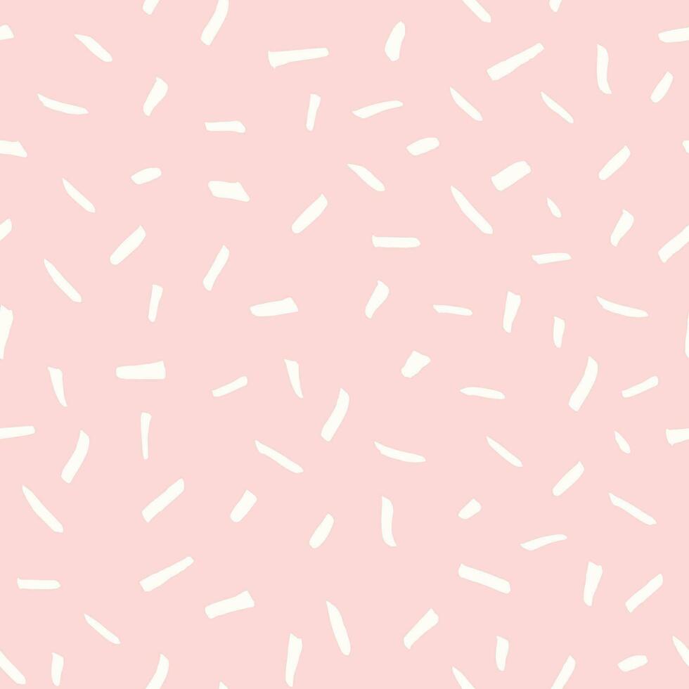 een roze en wit confetti patroon met klein wit dots vector