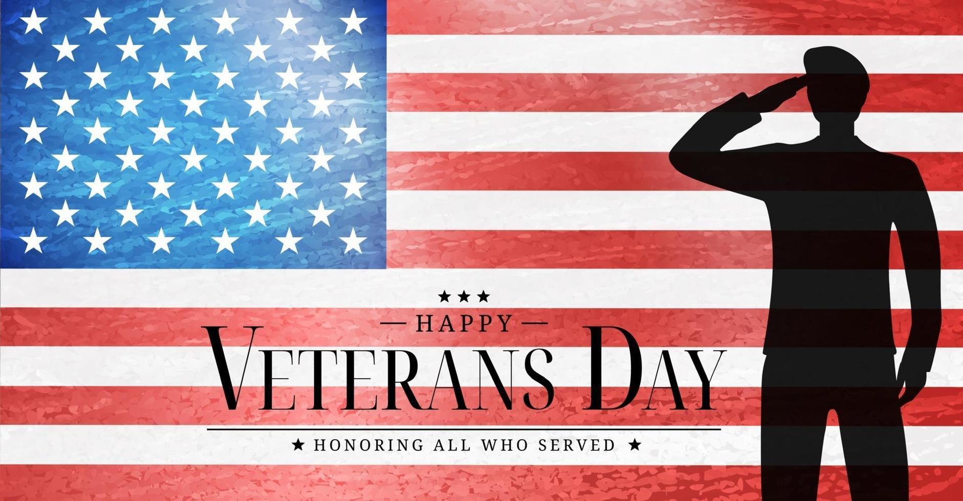 Amerikaanse veteranendag poster. vector illustratie