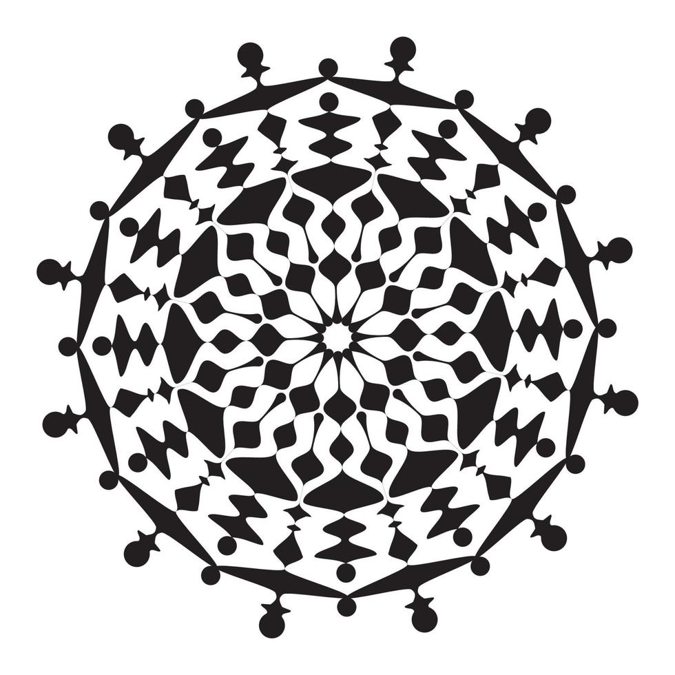 sier mandala van abstracte meditatieve illustratie henna design vector