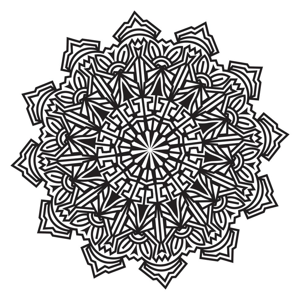 sier mandala van abstracte meditatieve illustratie henna design vector