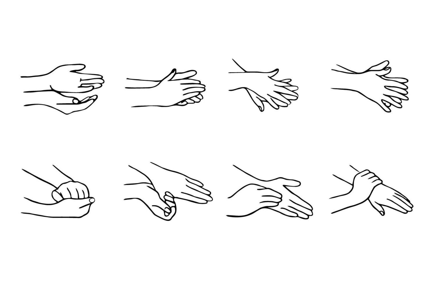 regels voor handen wassen.behandeling van infectie. vector