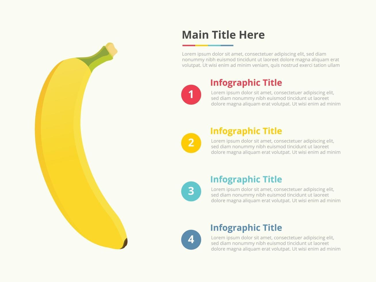 bananenfruit-infographics met een punt vector