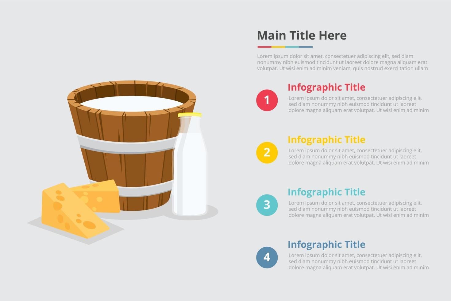 melkkaas-infographics met een punt vector