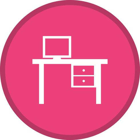 Bureau gevuld pictogram vector