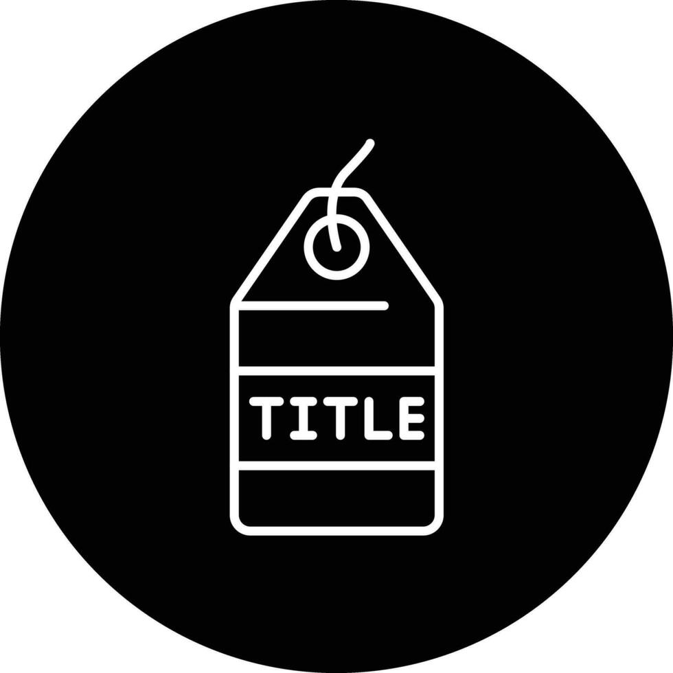 titel label vector icoon