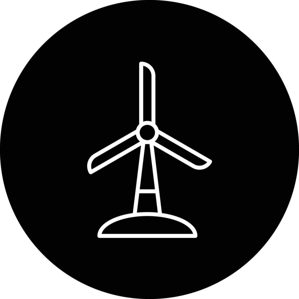wind turbine vector icoon