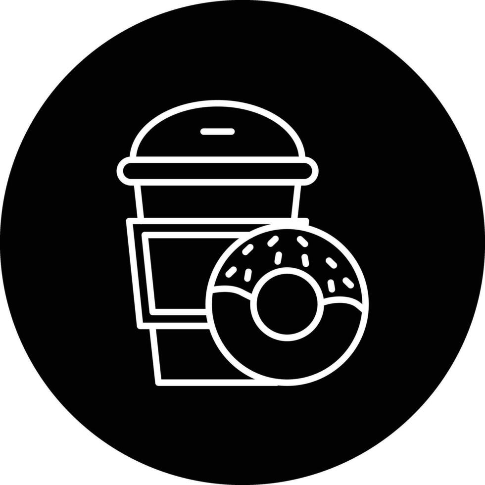 koffie donut vector icoon