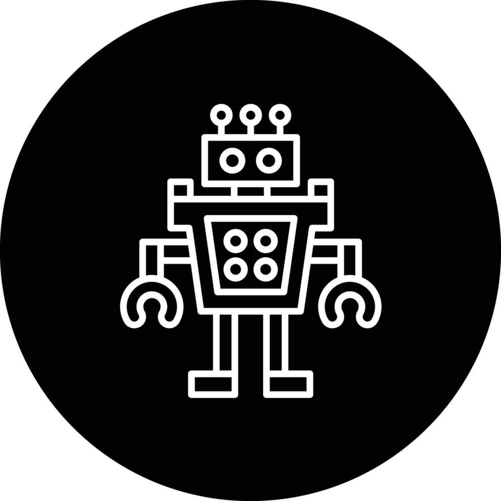 humanoid robot vector icoon