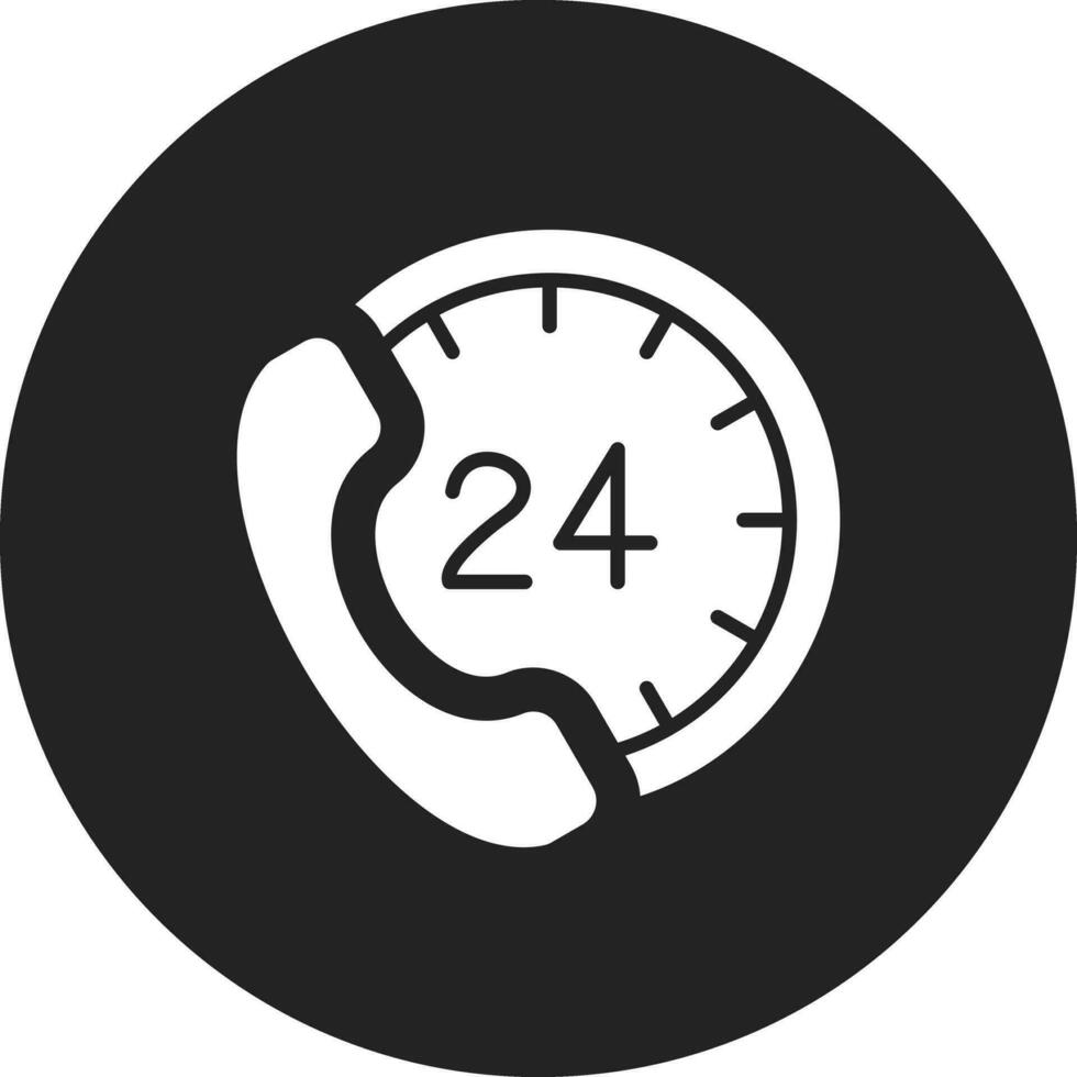 24 uur ondersteuning vector icoon