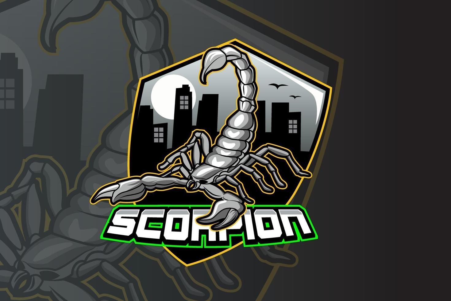 schorpioen e-sport team logo sjabloon vector