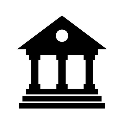 Bank Glyph zwart vector