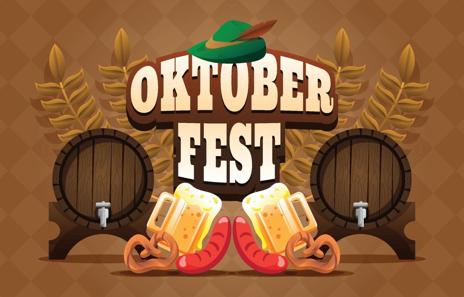 oktoberfest feestelijke achtergrond vector